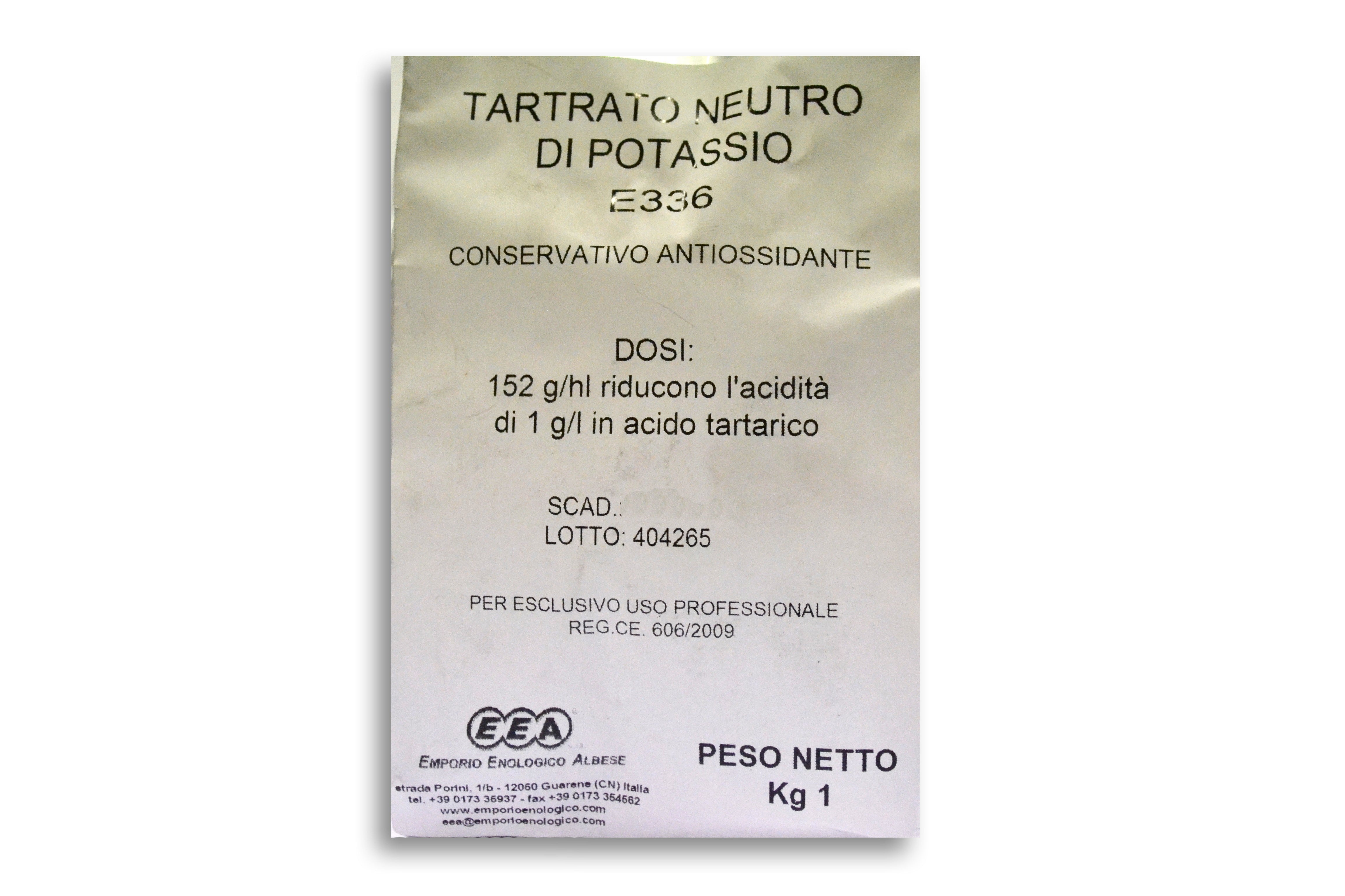 Neutral potassium tartrate box 1 kg